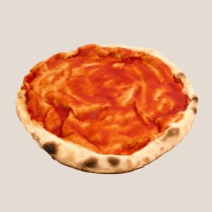 Base de pizza con tomate